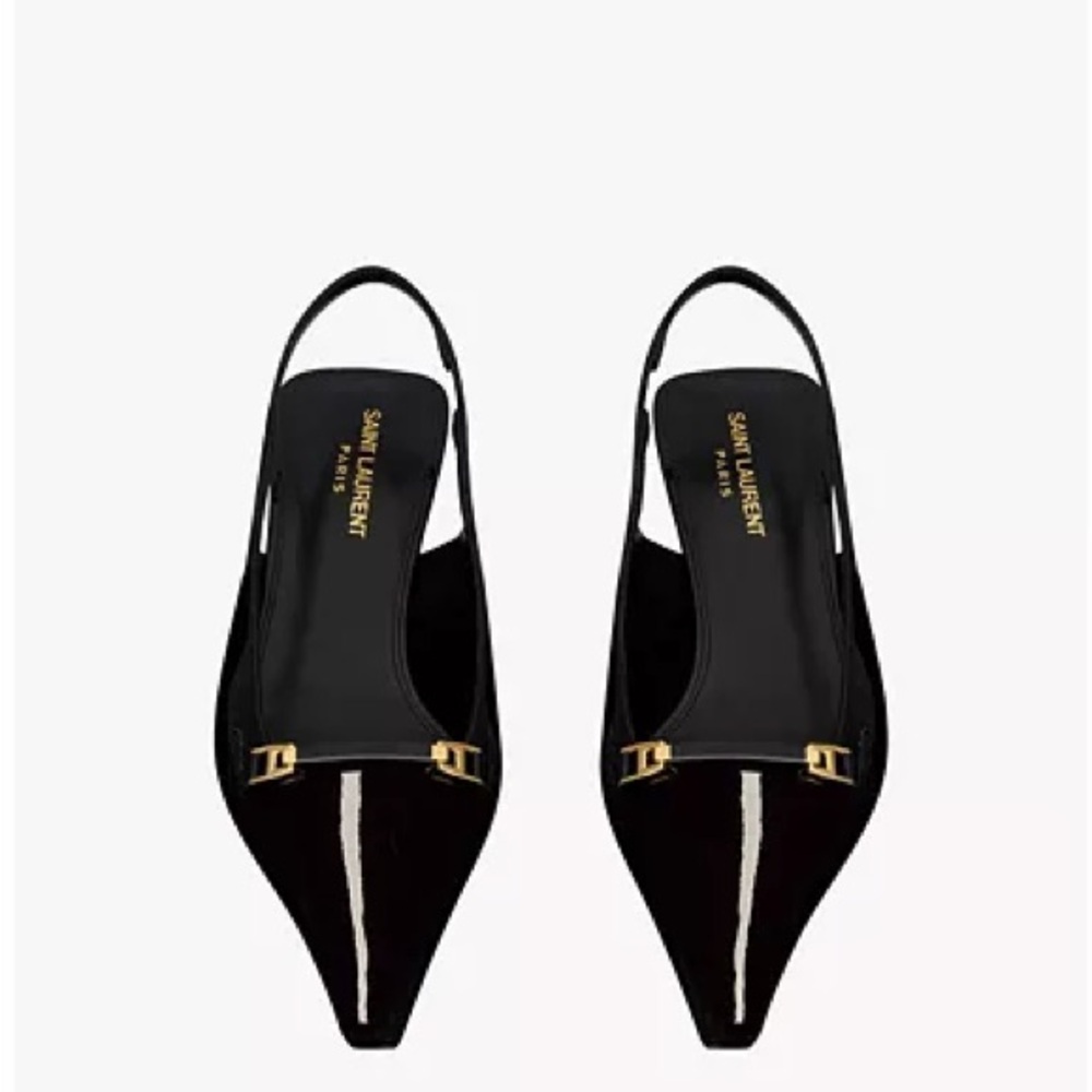 Saint Laurent
Women's Carine Slingback Pumps in Patent Leather black size 35 - Picture 5 of 14